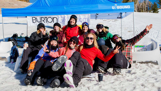 Snowboarder Kimmy Fasani and friends at Amusement Park at Mammoth Mountain Resort