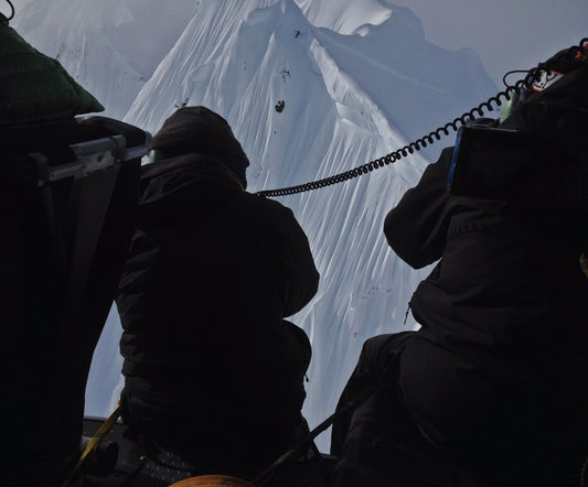 Filming a Steep Mountain Descent From a Helicopter in Haines, Alaska